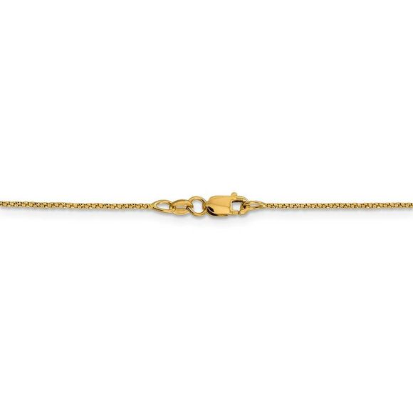 0.9mm 14k Yellow Gold Diamond Cut Twisted Box Chain Necklace, 20 Inch - Picture 4 of 8